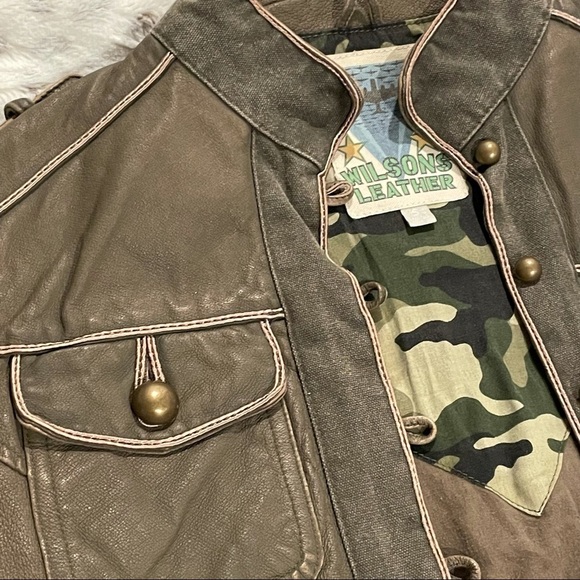 Wilson’s Leather Cropped Military/Band Jacket S - Picture 13 of 14